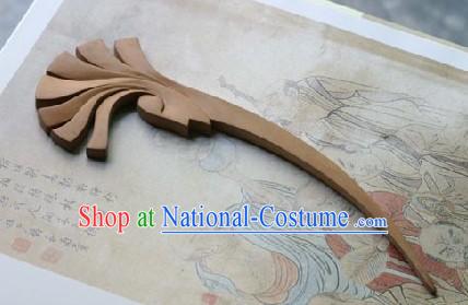 Hand Carved Chinese Traditional Walnut Hair Pin _Hairpin_- Missing