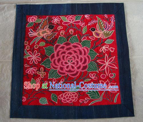 Chinese Old Hand Embroidery Vintage Collectible-Peony