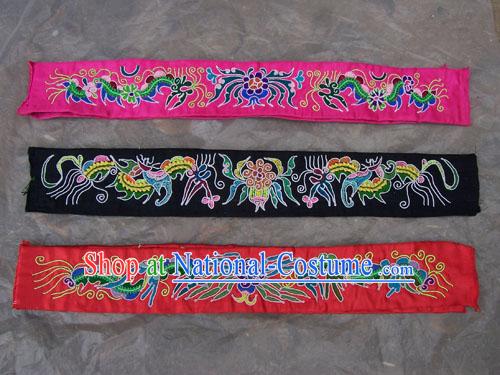 Chinese Stunning Miao Tribe Hand Embroidery Collectible-Belt