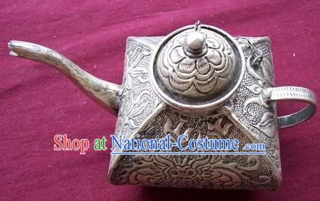 China Miao Tribe Silver Flagon