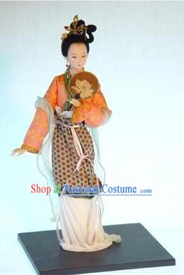 Handmade Peking Silk Figurine Doll - Hua Mulan