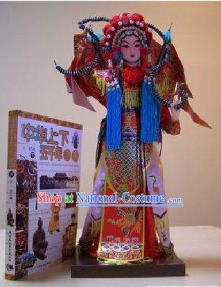 Handmade Peking Silk Figurine Doll - Mu Guiying