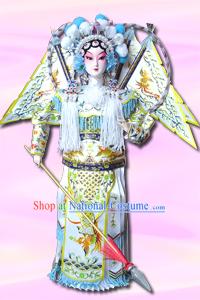 Handmade Peking Silk Figurine Doll - Women Hero Mu Guiying