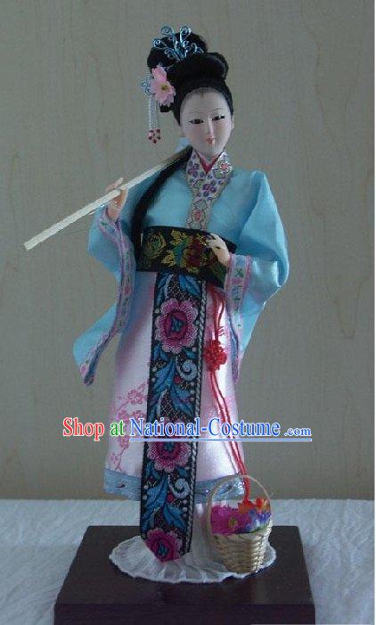 Handmade Peking Silk Figurine Doll - Lin Daiyu in Dream of the Red Chamber