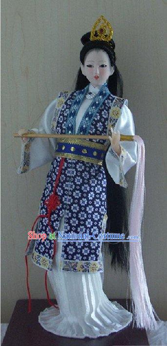 Handmade Peking Silk Figurine Doll - Miao Yu in Dream of the Red Chamber