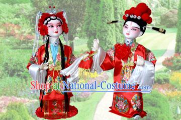 Handmade Peking Silk Figurine Doll - Wedding Couple