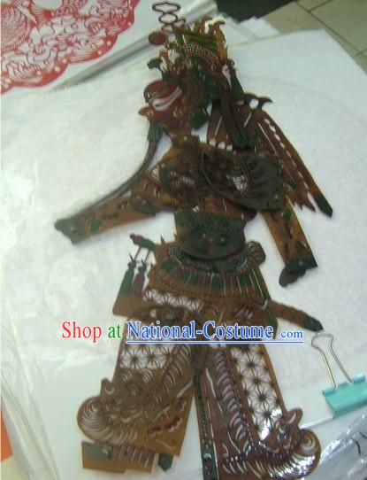 Traditional Chinese Hand Carved Shadow Play - Ancient Hero