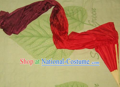 Chinese Bamboo and Silk Colour Transition Fan Veils