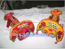 Chinese Hand Embroidered and Made Lucky Lion Pillow _Pair_