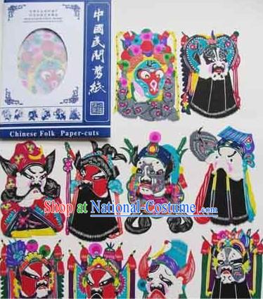 Chinese Opera Mask Papercut Collection_10 Pieces Set_