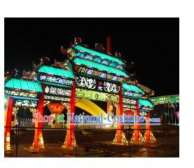 Large Theme Design Luminous Building and Statue Lanterns