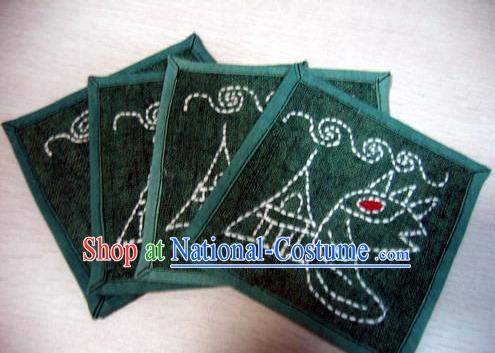 Chinese Classical Hand Made Tablemat for Batik Tablecloth _4 pieces set_