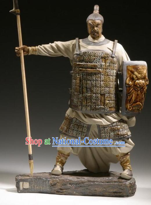 Chinese Classic Shiwan Ceramics Statue Arts Collection - Warrior