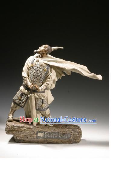 Chinese Classic Shiwan Ceramics Statue Arts Collection - Cao Cao 1