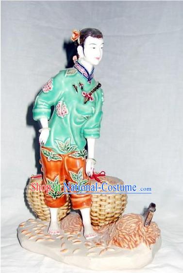 Chinese Classical Shiwan Statue - Harvest