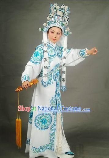 Supreme Chinese Traditional Wu Sheng Costumes and Hat Complete Set