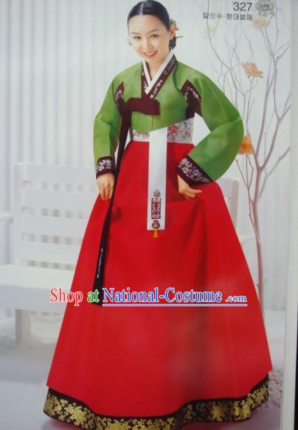 Korean Classic 100_ Handmade Korean Hanbok for Woman _green_