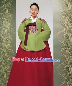 Korean Classic 100_ Handmade Embroidery Korean Hanbok Tang Dress-Dragon Beauty