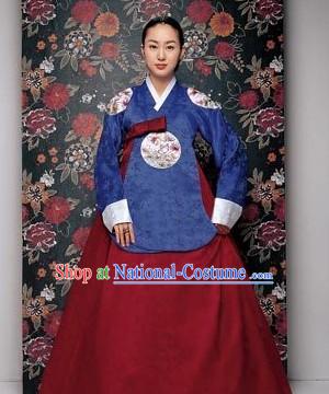 Korean Traditional Handmade Hanbok for Women _blue_