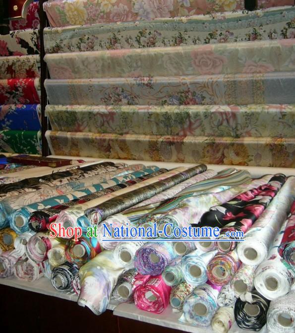 China Traditional Mandarin Silk Flower Fabric