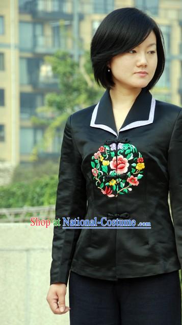 Chinese Mandarin Silk Cheongsam _Qipao_ Overcoat