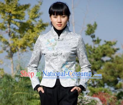 Chinese Traditional Handmade Flowery Cotton Clothing