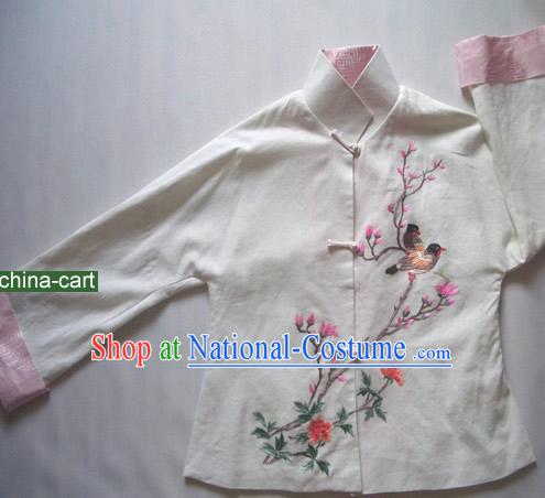 Chinese Classical Handmade and Painted Birds Mandarin Dress for Women