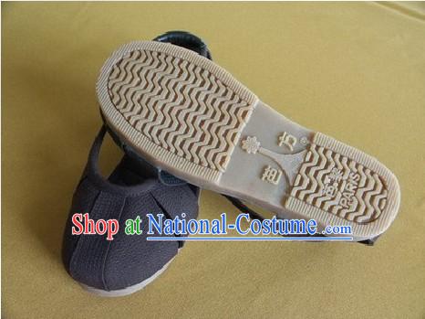 Traditional Monk Shoes of Shaolin Temple _black_