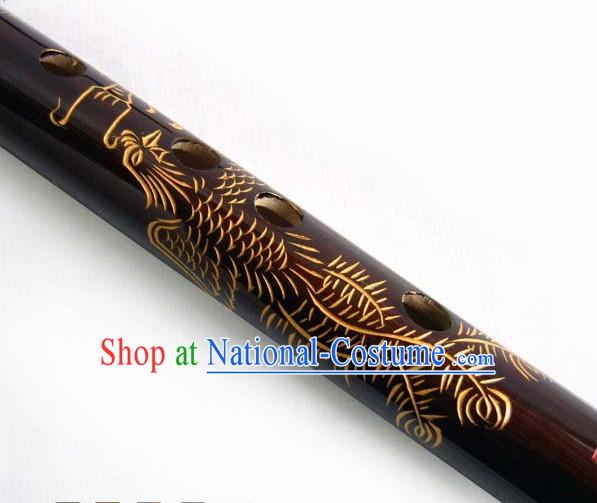 Chinese Traditional Dragon and Phoenix Bamboo Flute