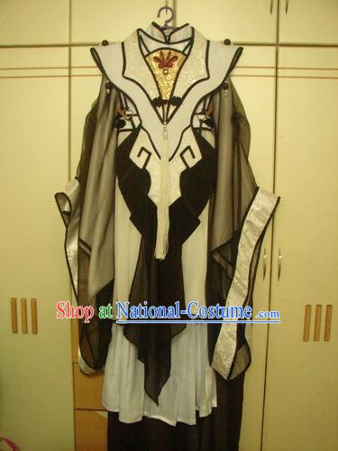 COSPLAY China Ancient Martial Arts Master Costumes Complete Set