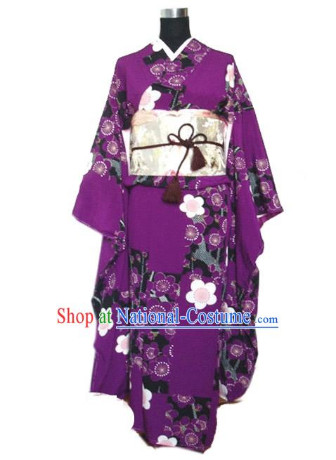 Japanese Traditional Kimono Dress - Plum Blossom