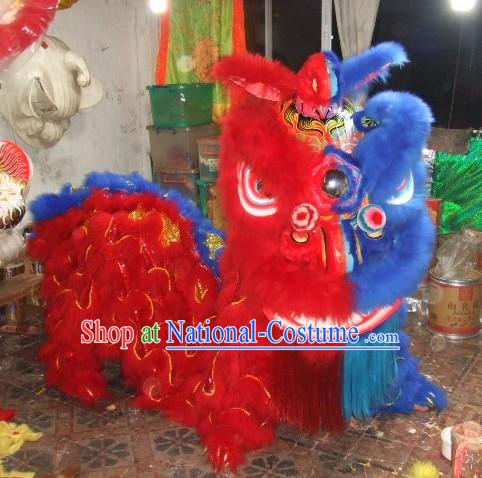 Peking Opera Mask Style Lion Dance Costumes Complete Set