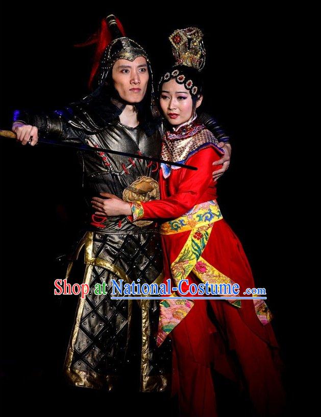 Farewell My Concubine Dance Costumes for Men and Women Complete Sets