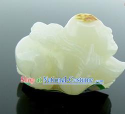 Kai Guang Feng Shui Chinese Natural Nephrite Jade Money Boy _being rich_