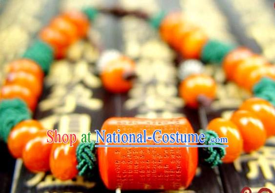 Chinese Feng Shui Vermilion Prayer Wheel Bracelet _all the blessings_