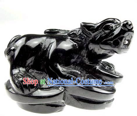 Chinese Classic Feng Shui Obsidian Pi Xiu _avoid evil and bring wealth_