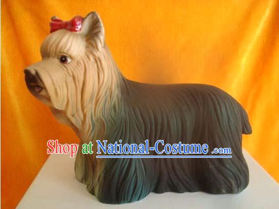 Chinese Classic Jing De Zhen Ceramic Dog Statue