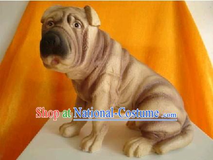 Chinese Classic Jing De Zhen Ceramic Dog Statue 1