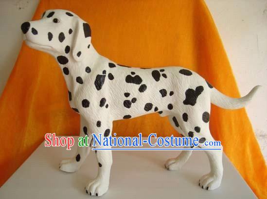 Chinese Classic Jing De Zhen Ceramic Dalmatian Dog Statue