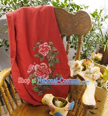 Handmade Those Flower Lucky Red Long Trousers