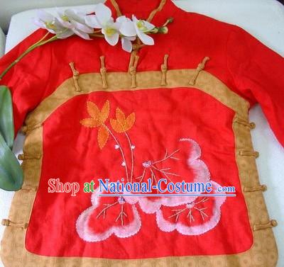 Supreme Chinese Happy New Year Hands Embroidered Mandarin Button Warm Jacket