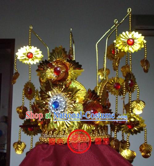 All Hand Made Gold Leaf Royal Crown for Chinese Palace Empress