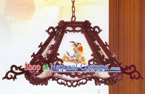 Chinese Classical Archaize Wooden Ceiling Lantern