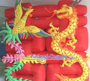 Wedding Celebration Inflatable Dragon and Phoenix Double Happiness