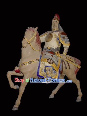 Chinese Classic Shiwan Ceramics Statue Arts Collection - Qian Long Emperor