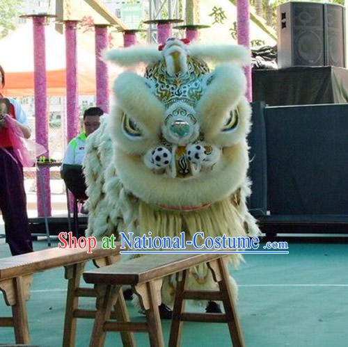 Supreme Long Wool Chinese Traditional Southern Lion Dance Costume Complete Set