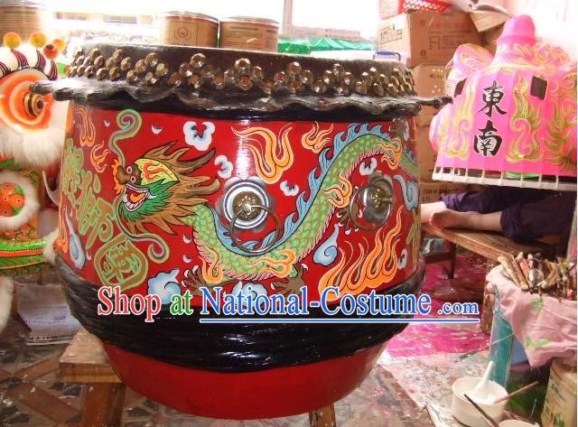 Hand Painted Dragon Dance Drum Set