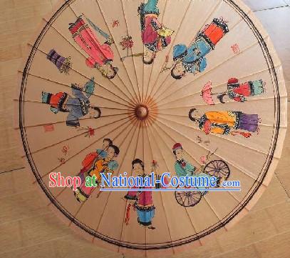 Supreme Chinese Handmade and Painted Umbrella - Ancient Oriental Beauties