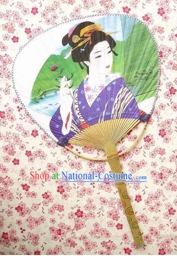 Japanese Traditional Goldfish Circular Fan for Lady