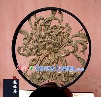 Chinese Classical Stone Carving Chrysanthemum